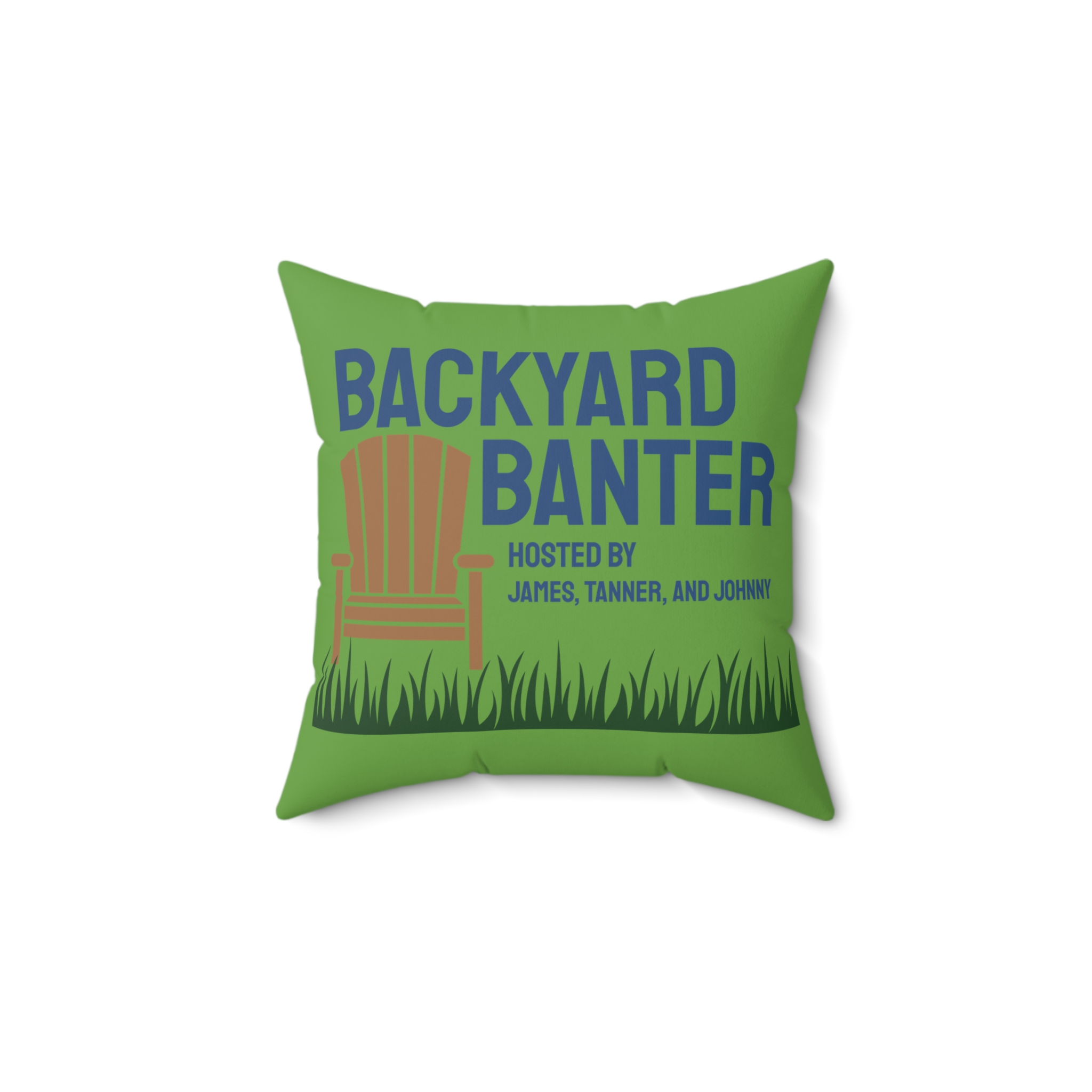 Featured image for “Back Yard Banter Spun Polyester Square Pillow”