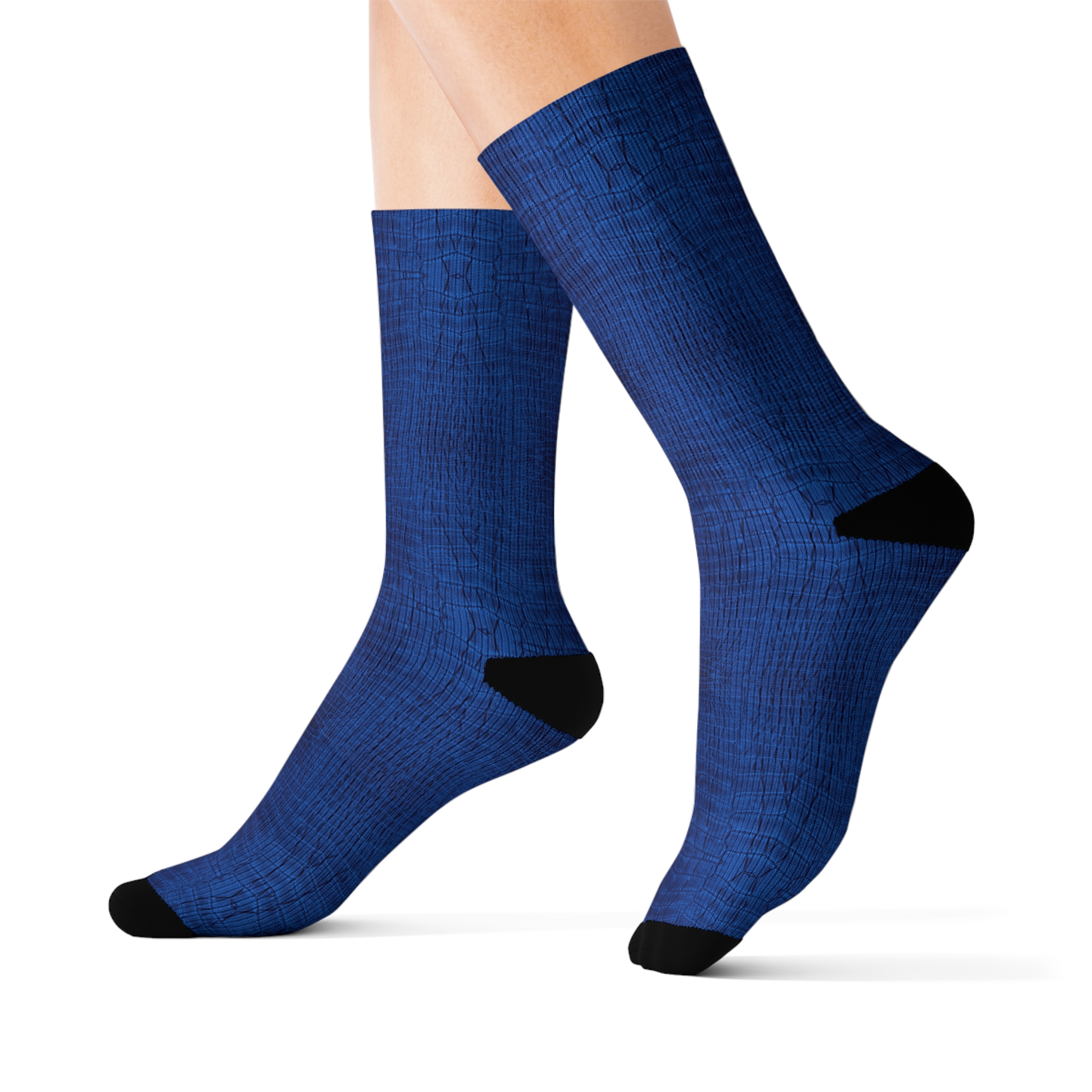 Featured image for “Blue Gator Skin Sublimation Socks”