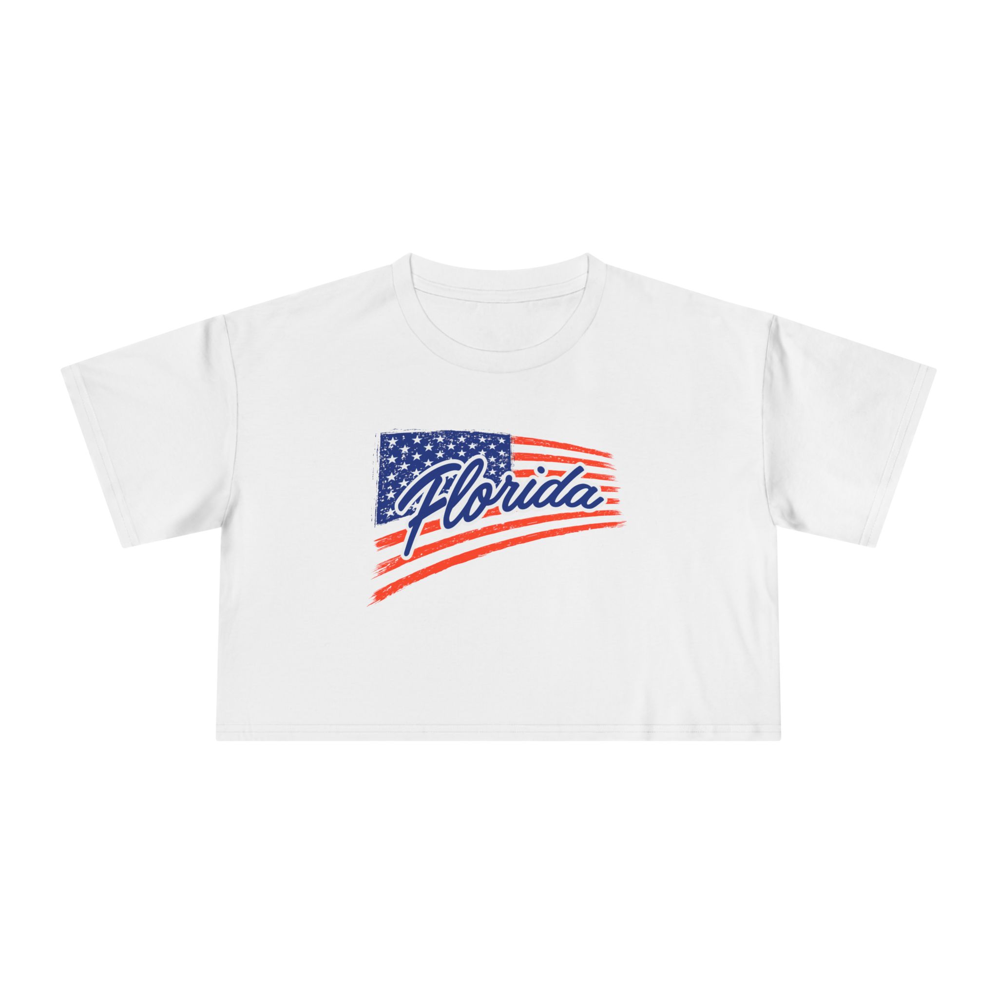 Featured image for “Florida American Flag Women's Crop Tee”