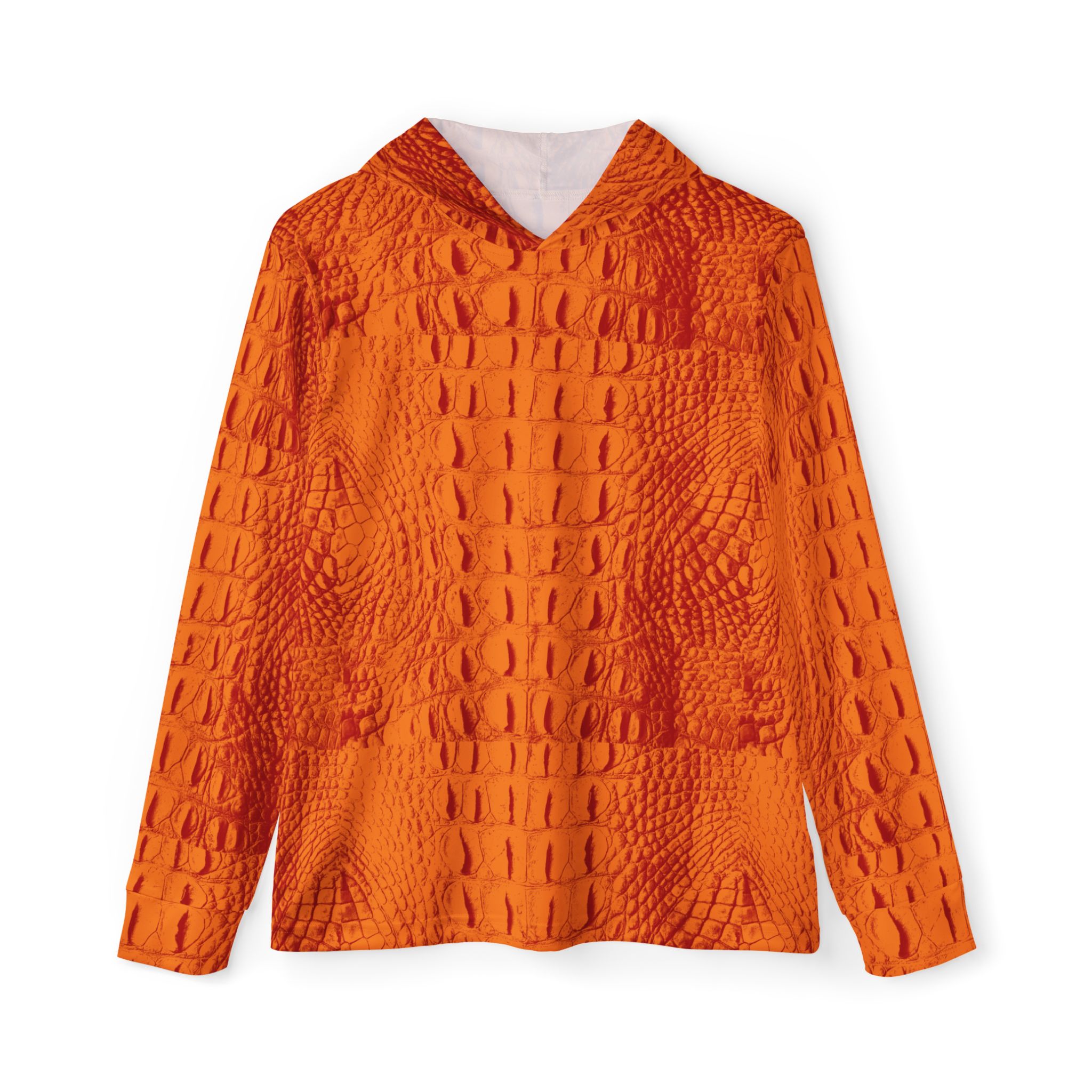 Featured image for “Orange Gator skin Men's Sports Warmup Hoodie”