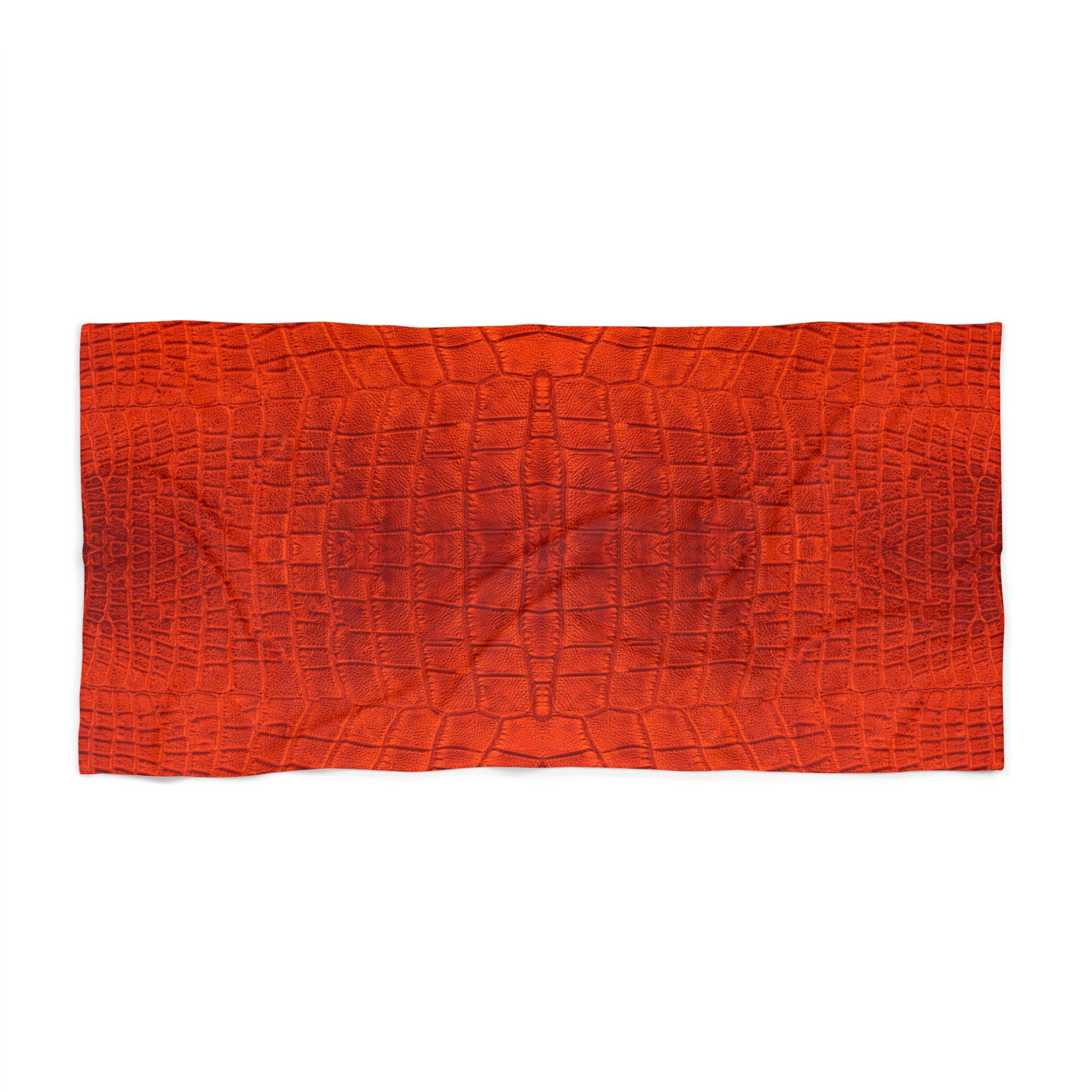 Featured image for “Orange Gator Skin Beach Towel”