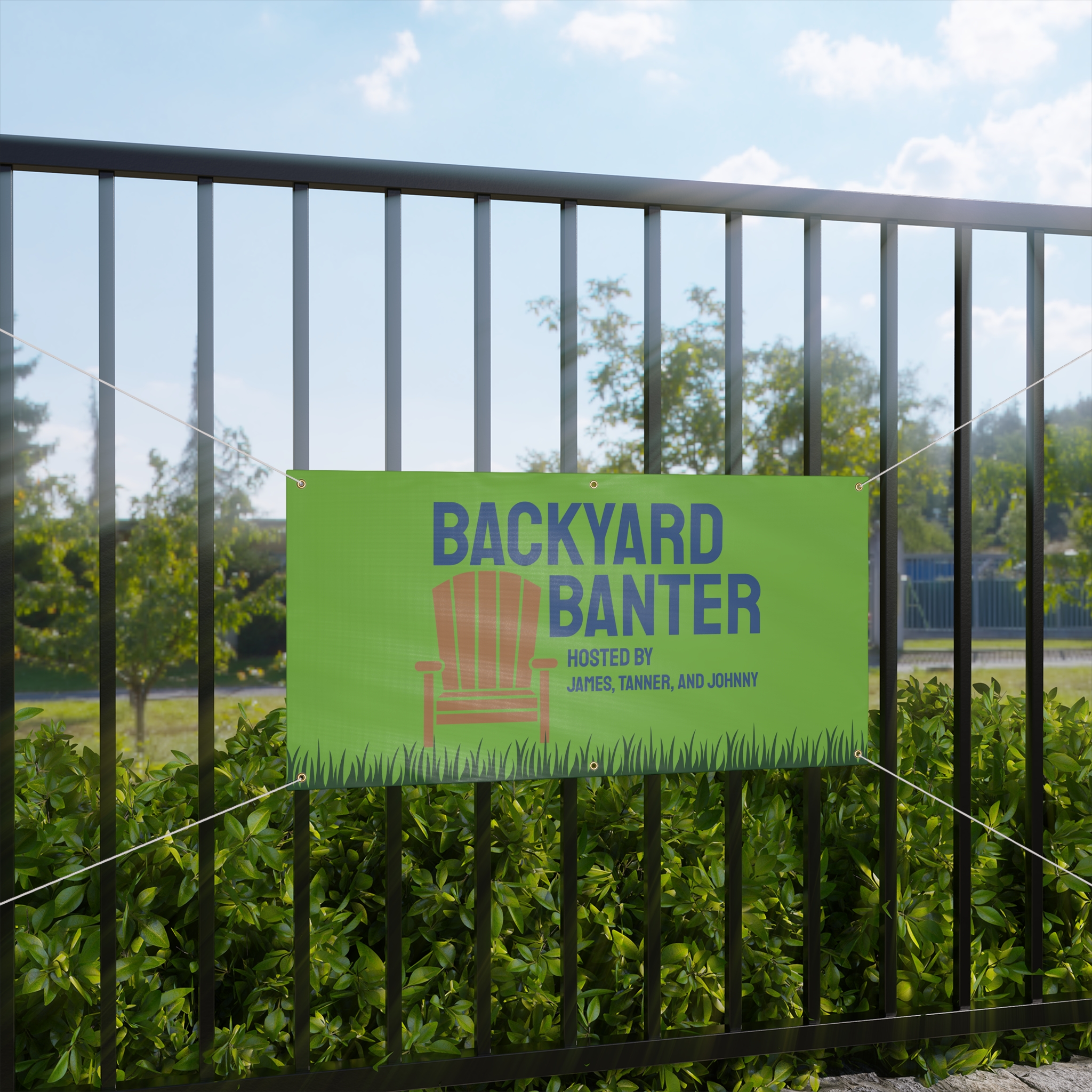 Featured image for “Backyard Banter Matte Banner”