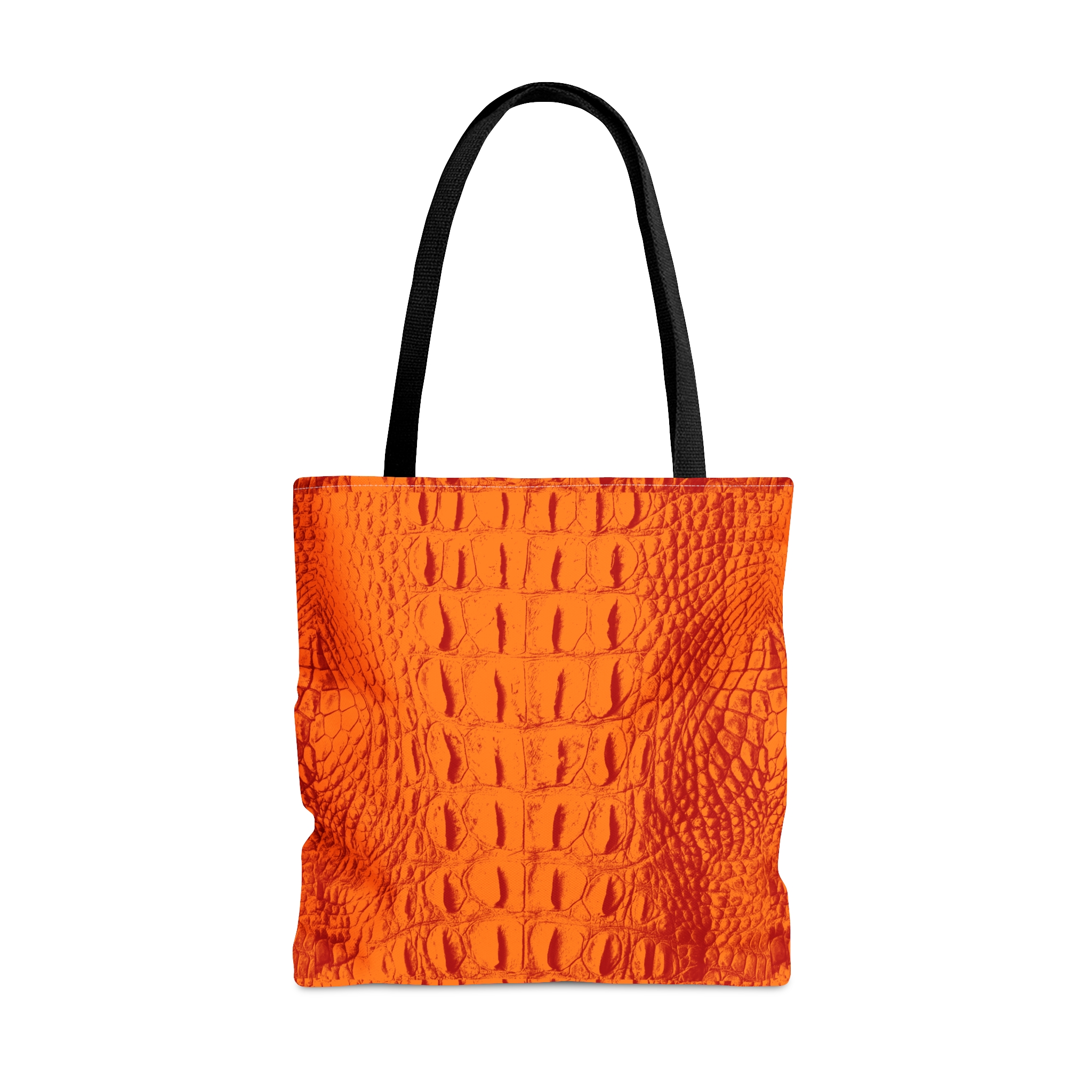 Featured image for “Orange Gator Skin Tote Bag (AOP)”