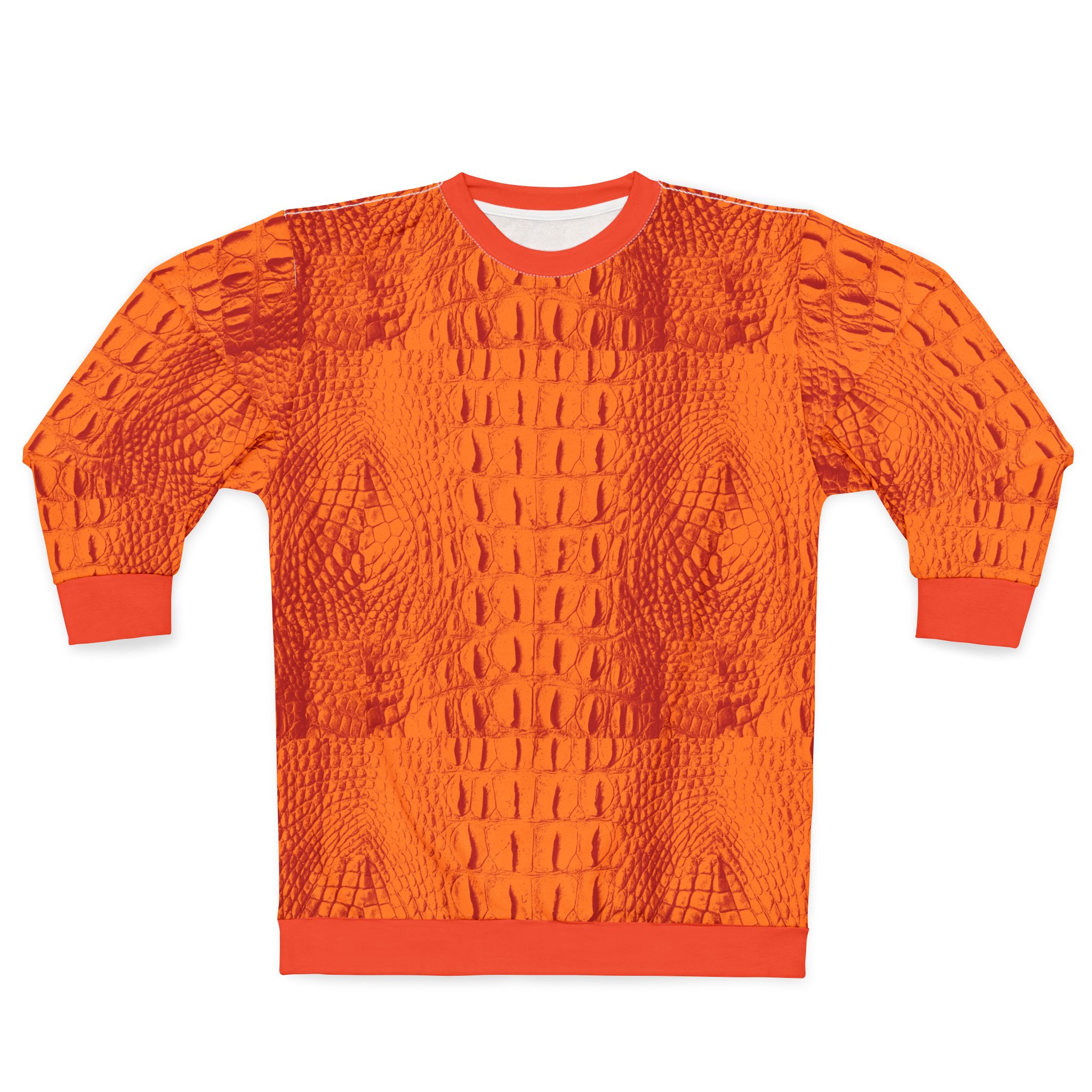 Featured image for “Orange Gator Skin Unisex Sweatshirt”