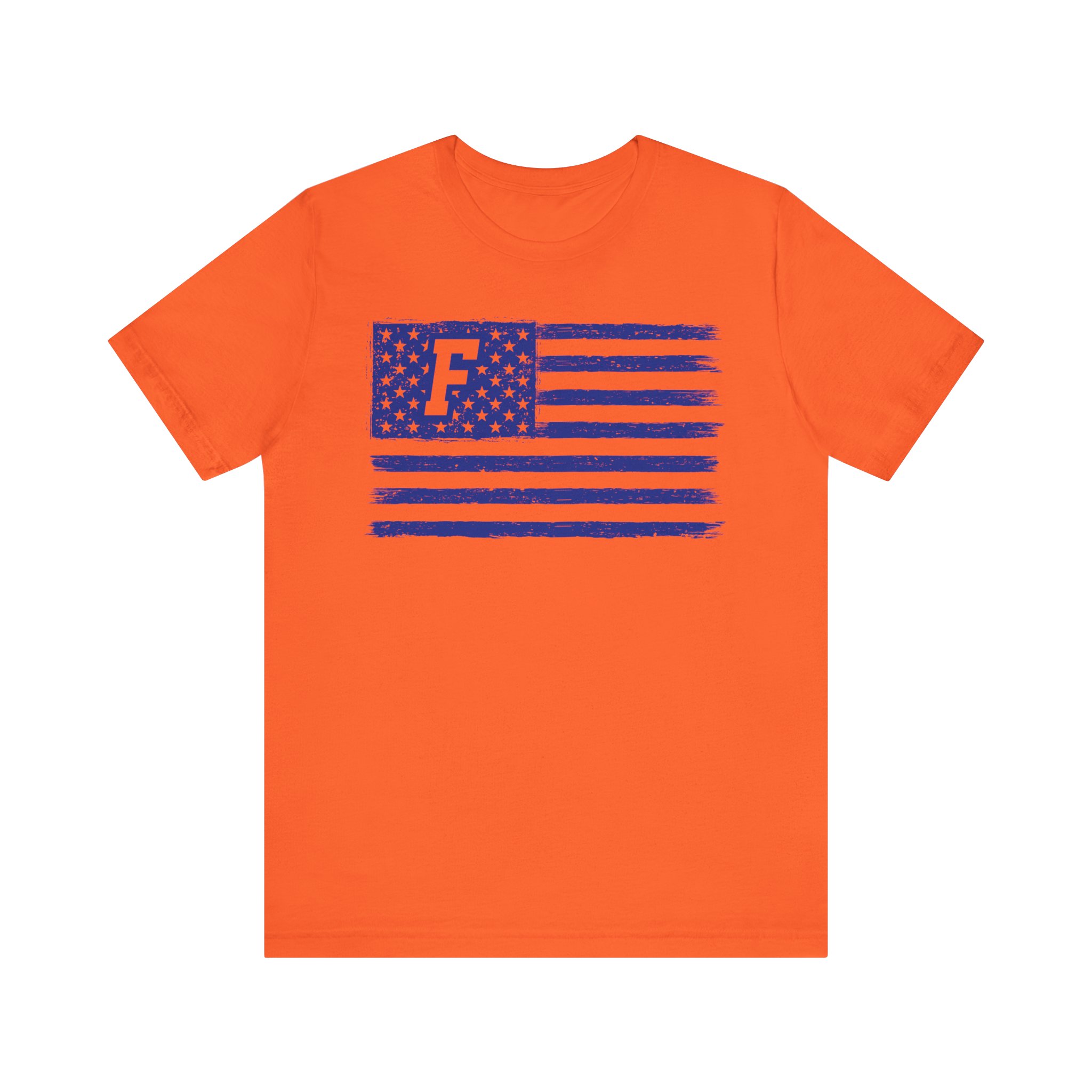 Featured image for “Orange F Amercian Flag Tee”