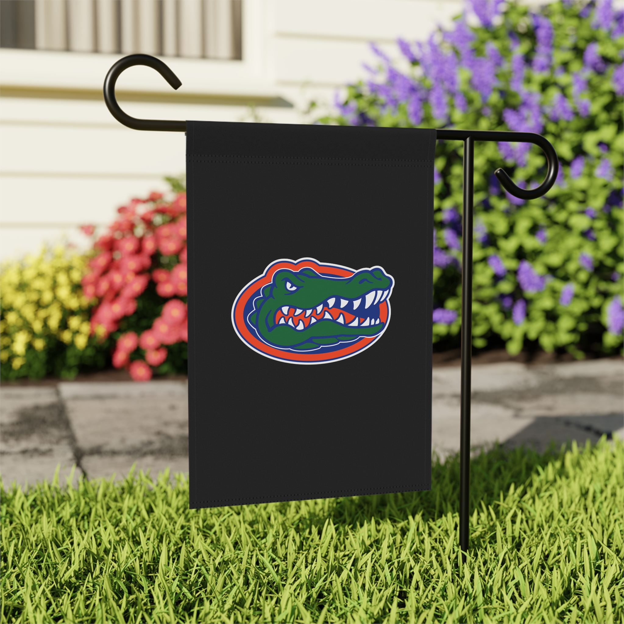 Featured image for “Black Florida Gator Garden Yard Sign”