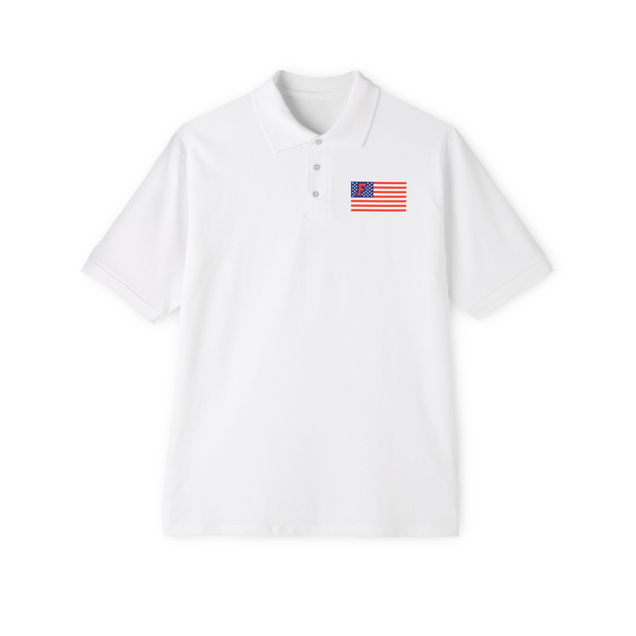 Featured image for “Amercian Flag Men's Piqué Polo”