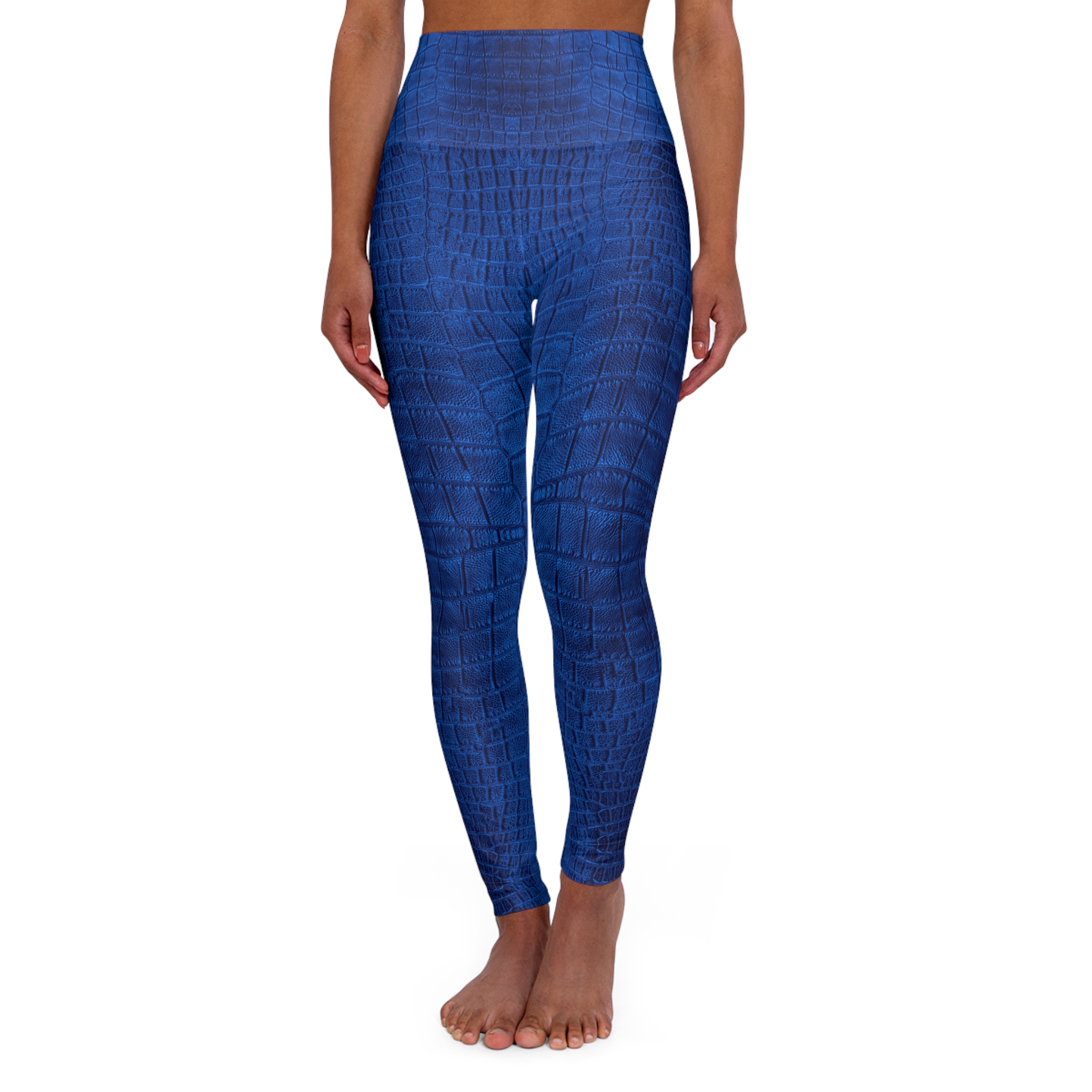 Featured image for “Blue Gator Skin High Waisted Yoga Leggings”