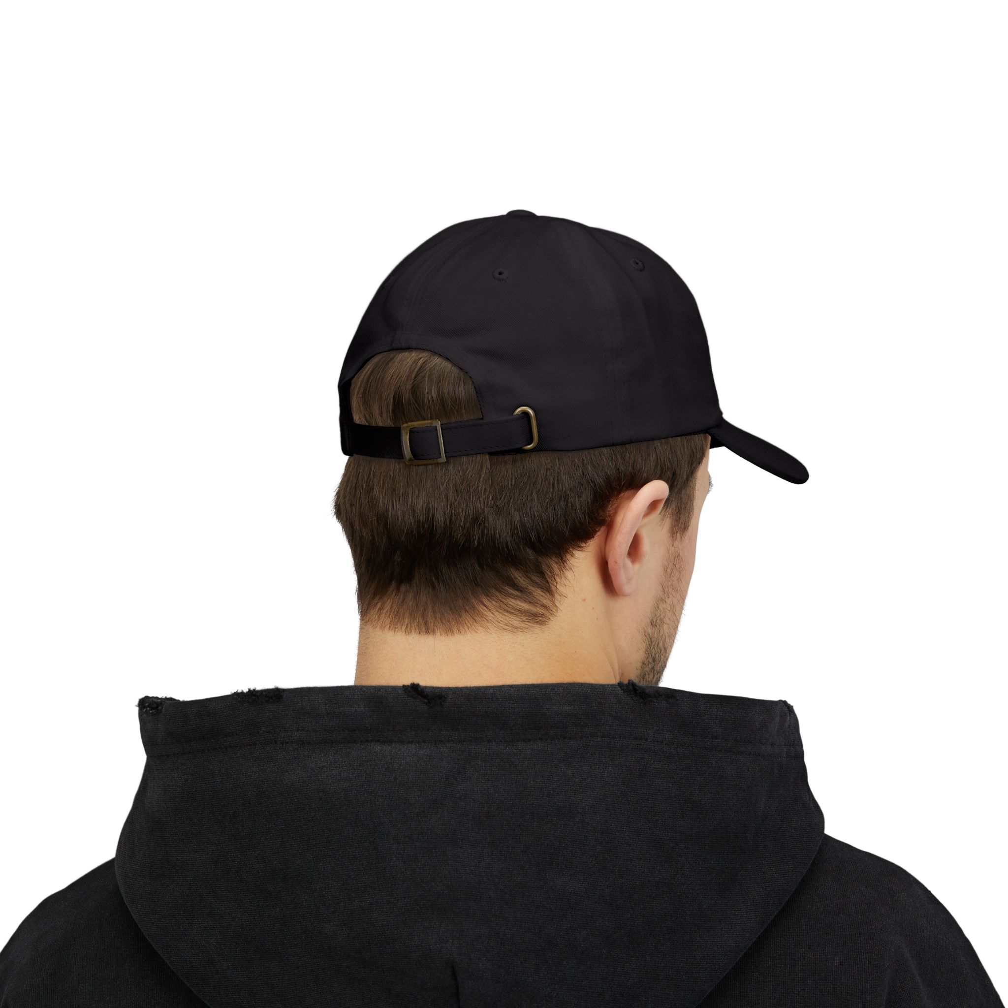 Classic Black Cotton Dad Cap - Image 4
