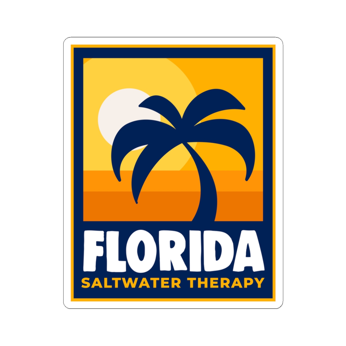 Florida Beach Therapy Sticker - Image 2
